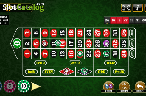 Game Screen 2. European Roulette (Vela Gaming) slot