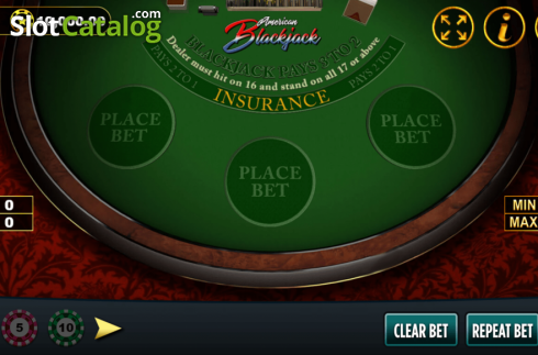 Skärmdump2. American Blackjack (Vela Gaming) slot