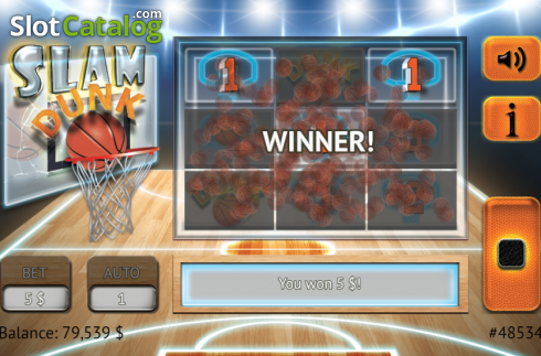 Win Screen 2. Slam Dunk slot