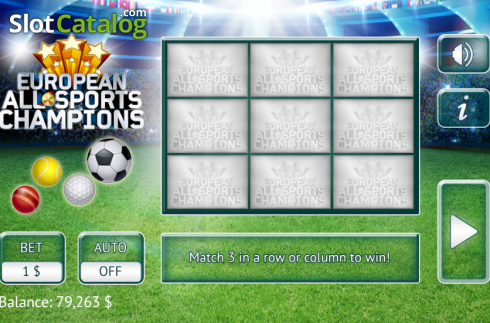 Bildschirm2. European All Sports slot
