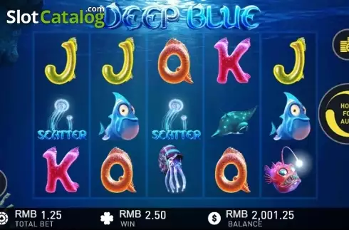 Reel screen. Deep Blue (GamePlay) slot