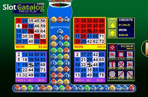 Ekran4. Bingo 3 yuvası