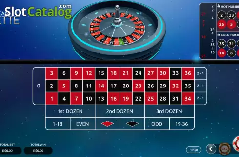 Game screen. European Roulette (Vibra Gaming) slot