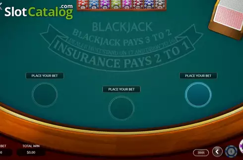 Game screen. Blackjack (Vibra Gaming) slot