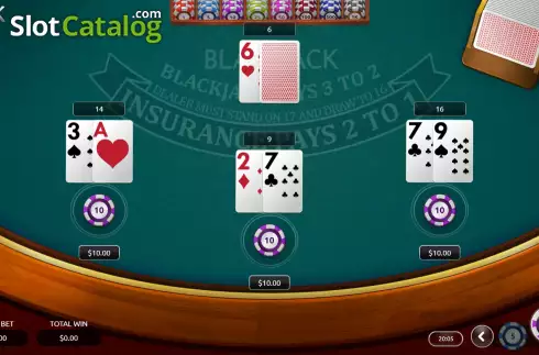 Game screen 2. Blackjack (Vibra Gaming) slot