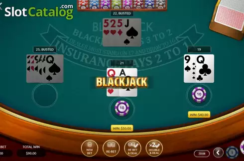 Win screen 2. Blackjack (Vibra Gaming) slot