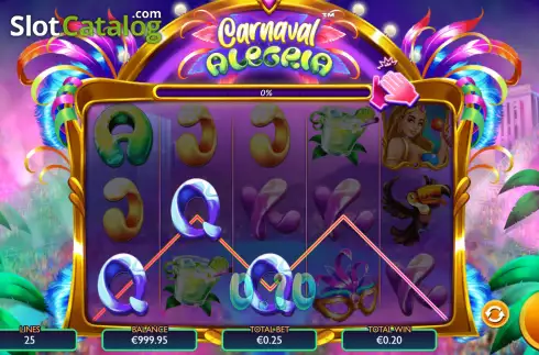 Win screen. Carnaval Alegria slot