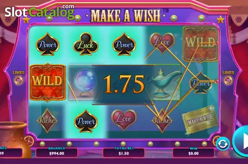 Win Screen. Make a Wish slot