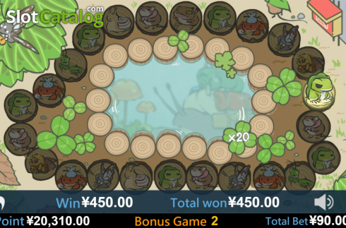 Bonus Game. Travel Frog slot