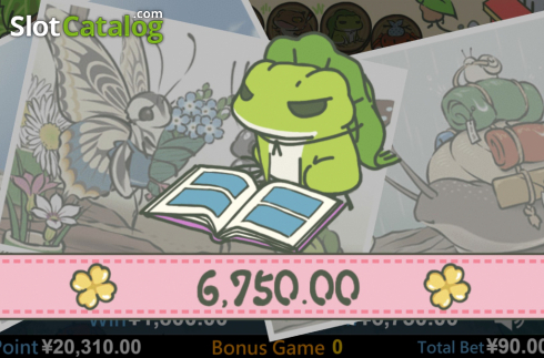 Bonus Game Win. Travel Frog slot