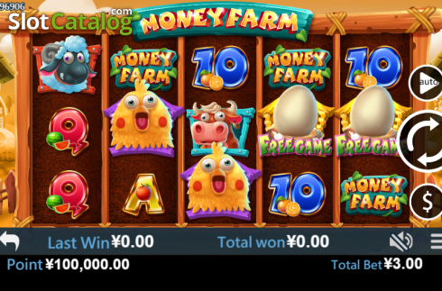 画面2. Money Farm (Virtual Tech) カジノスロット