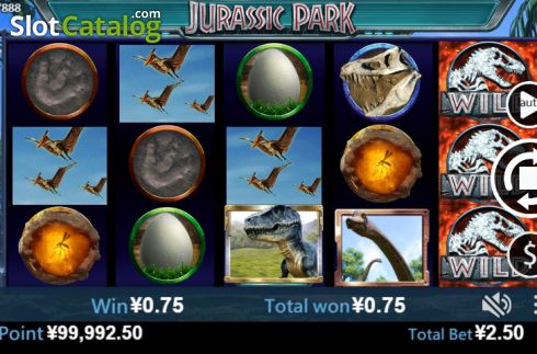 Écran3. Jurassic Park (Virtual Tech) Machine à sous