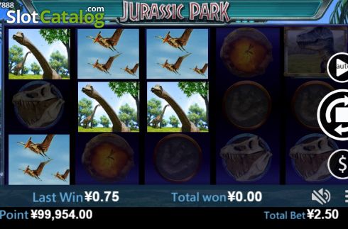 Écran5. Jurassic Park (Virtual Tech) Machine à sous