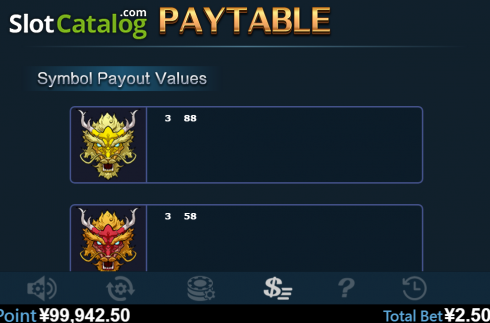 Paytable 1. Long Long Long (Virtual Tech) slot