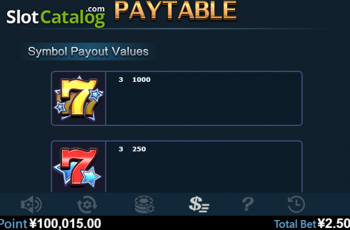Paytable 1. 777 (Virtual Tech) slot