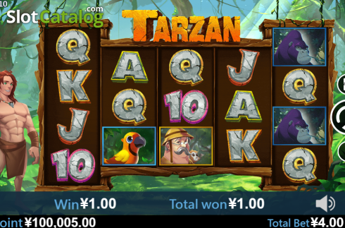画面4. Tarzan (Virtual Tech) カジノスロット