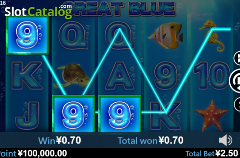Win screen 2. Great Blue (Virtual Tech) slot