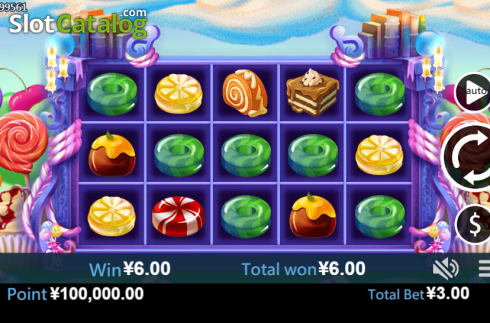 Win screen. Magic candy slot
