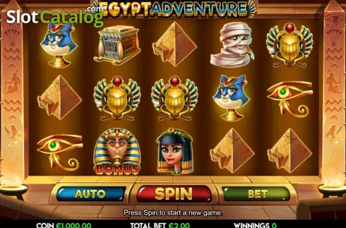 Game screen. Egypt Adventure slot