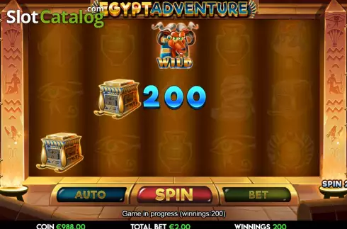Pantalla4. Egypt Adventure Tragamonedas 