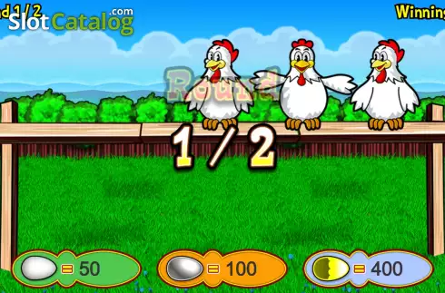 Bonus Game screen. 4 Fowl Play slot