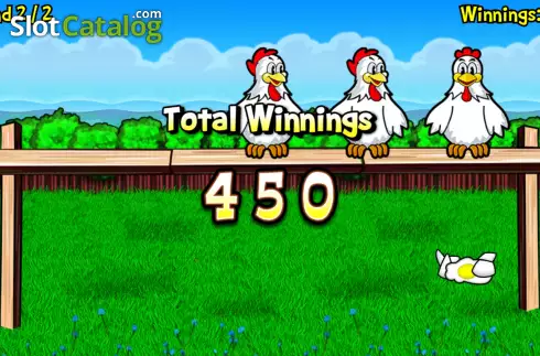 Win Bonus Game screen. 4 Fowl Play slot