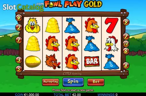 Ekran2. Fowl Play Gold yuvası
