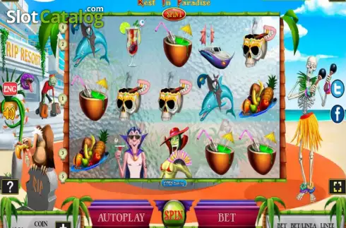 Game screen. Haunted House Rest In Paradise slot