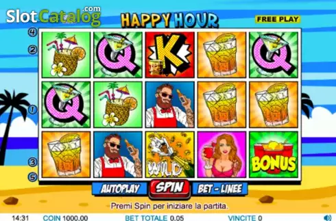 Game screen. Happy Hour (WMG) slot