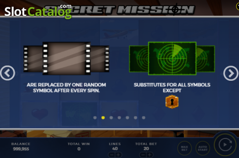 Bildschirm7. Secret Mission slot