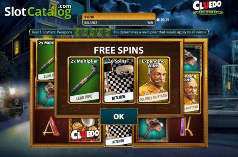 Free Spins 1. Cluedo Cash Mystery slot