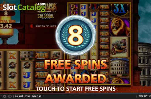Free Spins 1. Spartacus Super Colossal Reels slot