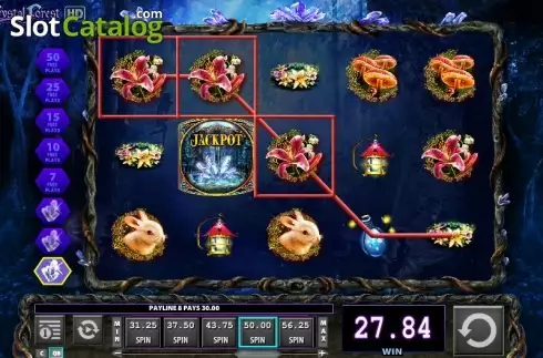 Win screen. Crystal Forest HD slot
