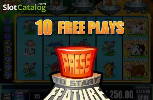 Free Spins screen. Invaders from the Planet Moolah slot