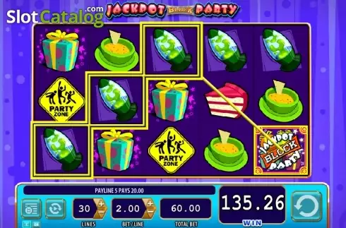Win screen. Jackpot Block Party slot