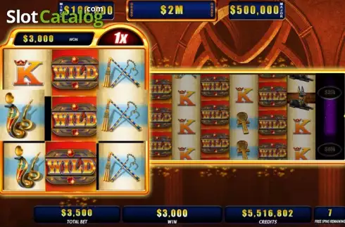 Freespins win screen. Lady of Egypt slot