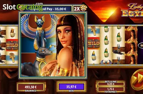 Expanding symbol screen. Lady of Egypt slot