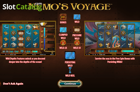 Start Screen. Nemo's Voyage (Mobile) slot