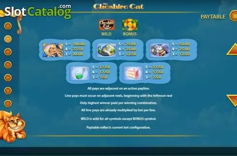 Ecran3. The Cheshire Cat slot