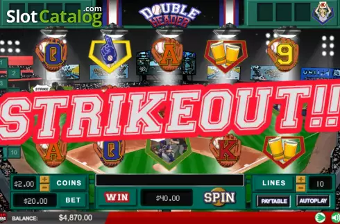 Strikeout. Double Header slot