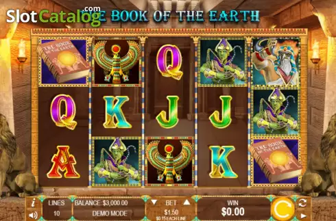 Game screen. The Book of The Earth slot