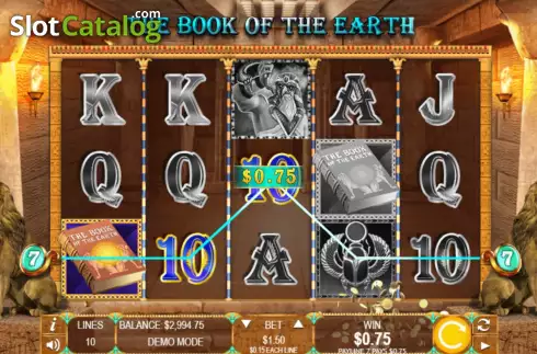 Win screen. The Book of The Earth slot
