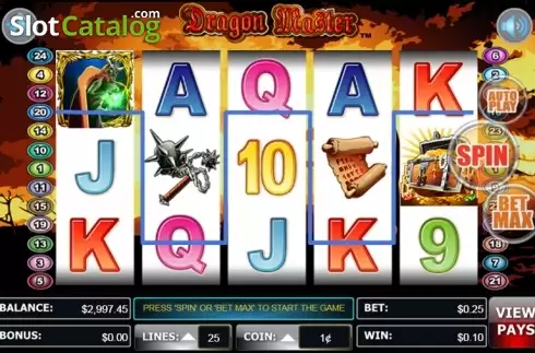 Skärmdump5. Dragon Master (Wager Gaming) slot