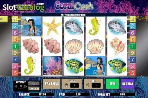 画面6. Coral Cash カジノスロット