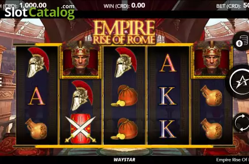 Bildschirm2. Empire Rise of Rome slot