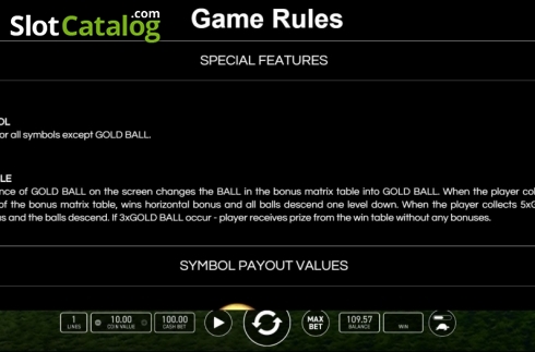 Game Rules. KickOff  slot