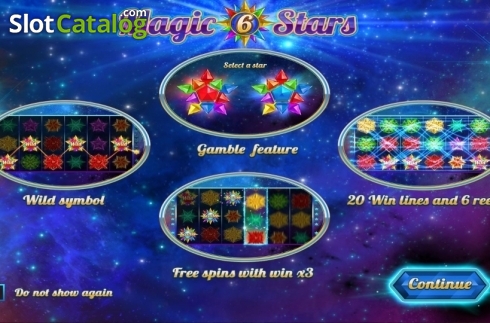 Ekran2. Magic Stars 6 yuvası