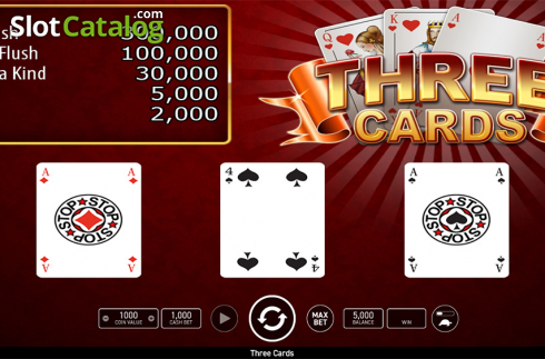 Écran6. Three Cards Poker (Wazdan) Machine à sous