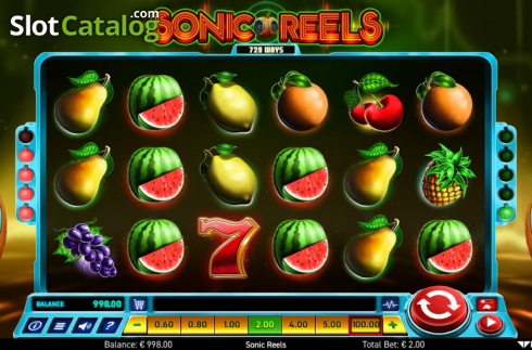 Bildschirm2. Sonic Reels slot