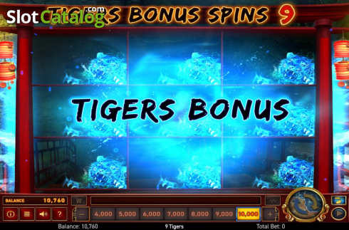 Free Spins. 9 Tigers slot